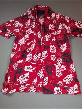 Alabama Crimson Tide Luau Hawaiian Shirt Large